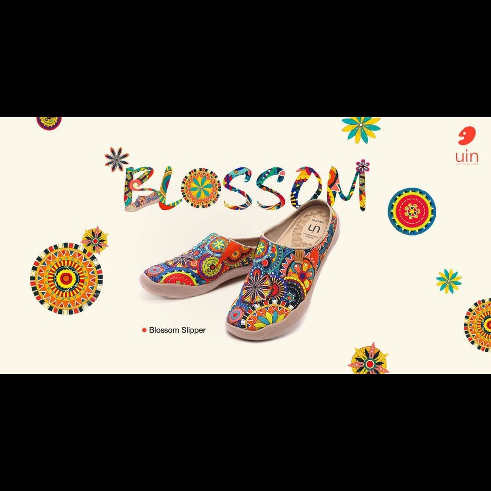 Uin Art Travel Shoes 🌺 Blossom Slipper Size 7.5